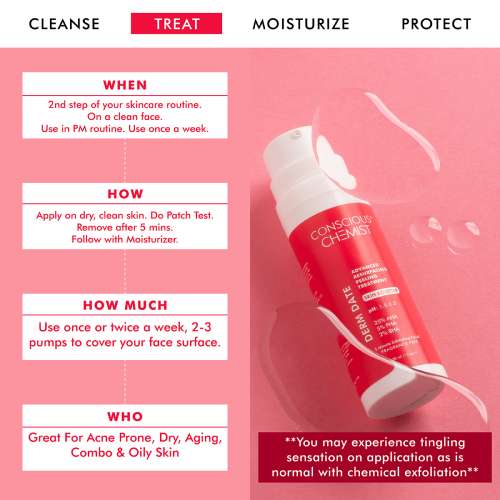 Conscious Chemist: Derm Date Advanced Resurfacing Peeling Exfoliating Facial Serum For Anti -Aging (30ml)