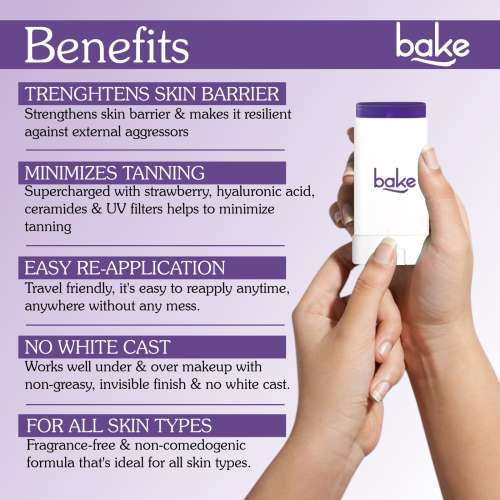 Bake Cosmetics: SPF 70 De-Tan Sunscreen Stick PA+++ with Kojic Acid & Alpha Arbutin  For Dark Spots & Pigmentation, Water-Resistant 20gm