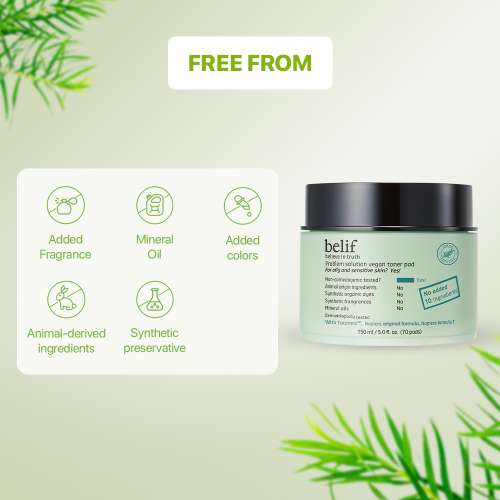 Belif: problem solution Vegan toner pad 150g