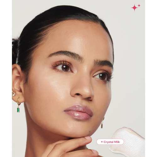 Gush: Glaze Lip Oil Gloss High Shine & Hydrating Clear gloss. - Crystal Milk