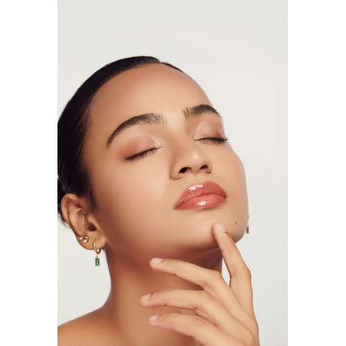 Gush: Glaze Lip Oil Gloss High Shine & Hydrating Nude Gloss - Sheer Sparkle