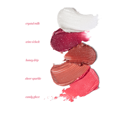Gush: Glaze Lip Oil Gloss High Shine & Hydrating Nude Gloss - Sheer Sparkle