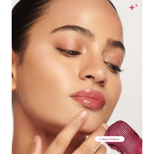 Gush: Glaze Lip Oil Gloss High Shine & Hydrating Mauve Gloss - Wine oclock
