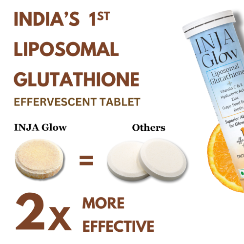 INJA Wellness: Glow Liposomal Glutathione-4x Effective-Enhances Skin Glow,Reduces Dark Spots,Anti-Aging-Orange