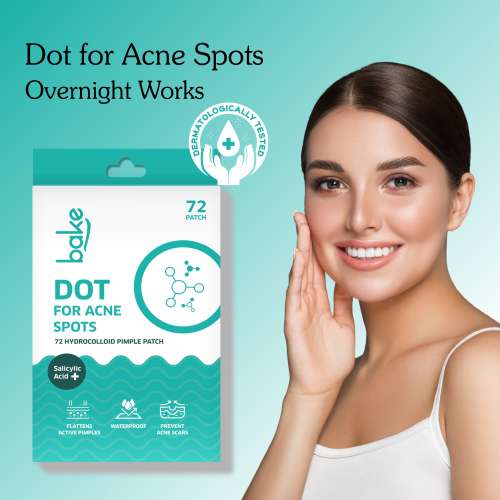 Bake Cosmetics: 2% Salicylic Acid Pimple Patches for Active Acne & Acne Prone Skin With Hydrocolloid Waterproof Patches -Pack of 72