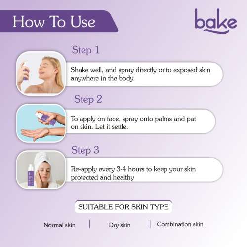 Bake Cosmetics: Detan Sunscreen Spray SPF 70 PA++++ for  Pigmentation, UVA/B Protection, Waterproof, Sweat-Resistant  100ml
