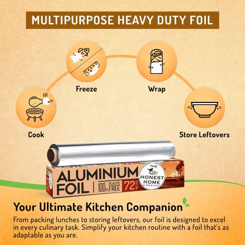 The Honest Home Company: Aluminium Foil Roll | 72 Meters