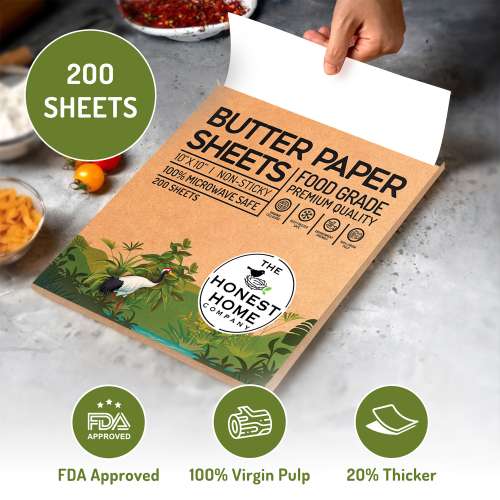 The Honest Home Company: Butter Paper Sheets | Pack of 200 Sheets