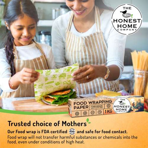 The Honest Home Company: Food Wrapping Paper Roll | 1 KG - 100 Metres The Honest Home Company: Food Wrapping Paper Roll | 1 KG - 100 Metres