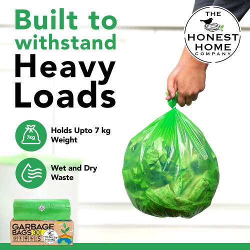 The Honest Home Company: Biodegradable Garbage Bags Small Size | 120 Bags (Pack of 4)