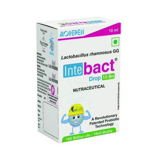 Dr. Morepen: INTEBACT PROBIOTIC DROPS 10BN CFU | Supplement for Gut Health - 10 ml Dr. Morepen: INTEBACT PROBIOTIC DROPS 10BN CFU | Supplement for Gut Health - 10 ml