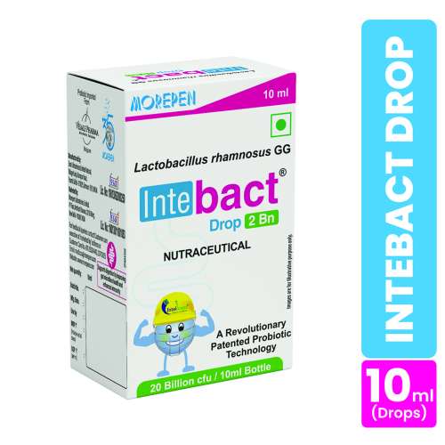 Dr. Morepen: INTEBACT PROBIOTIC DROPS 2BN CFU | Supplement for Gut Health - 10 ml