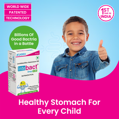 Dr. Morepen: INTEBACT PROBIOTIC DROPS 10BN CFU | Supplement for Gut Health - 10 ml Pack fo 2
