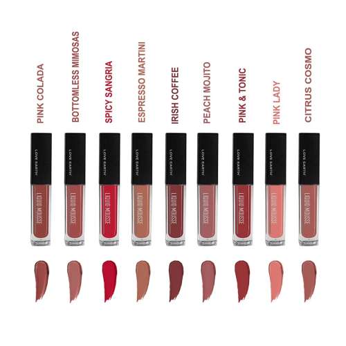 Love Earth: Liquid Mousse Miniature Liquid Matte Lipstick - Pack of 9 - 2ml each