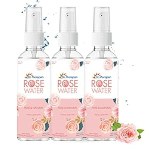 Dr. Morepen: Pure & Natural Rose Water Spray for Face, Alcohol Free Toner - 100ml Pack of 3