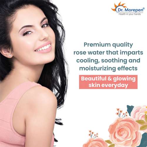 Dr. Morepen: Pure & Natural Rose Water for Face, Alcohol Free Toner - 120ml Pack of 2
