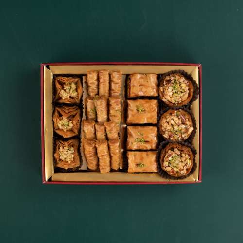 The Baklava Box: Forest Festive Assorted Baklava Box - 350gm The Baklava Box: Forest Festive Assorted Baklava Box - 350gm