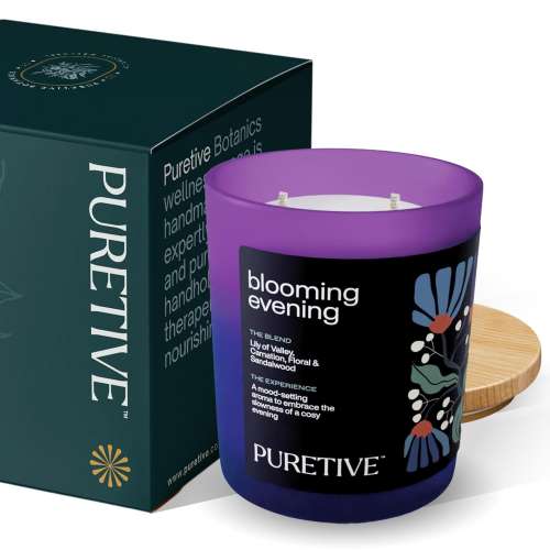 Puretive: Blooming Evening Scented Candles - Rose, Lily of Valley & Sandalwood