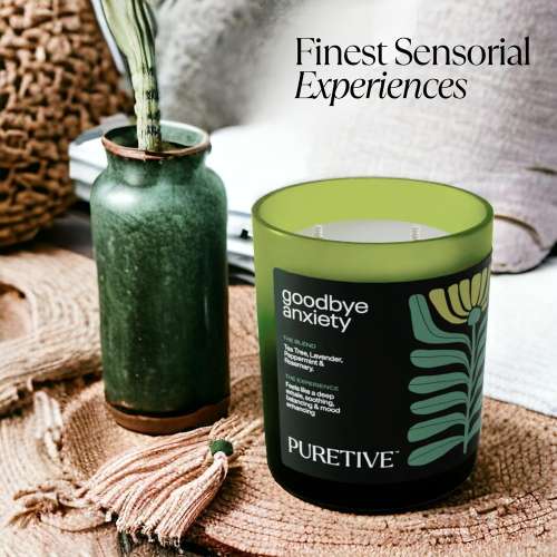 Puretive: Goodbye Anxiety Scented Candles - Rosemary Lavender Blend