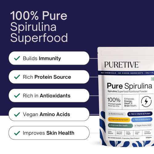 Puretive: Spirulina Powder | Superfood for Weight Management & Immunity