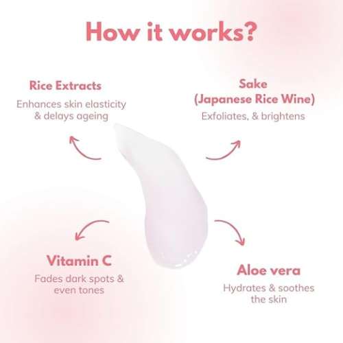 ClayCo.: Rice & Sake Sleep Mask 50 Ml | Face Mask For Glowing Skin | Night Cream For Glass skin