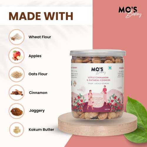 MOS Bakery: Apple Cinnamon & Oatmeal Cookies - 300gm