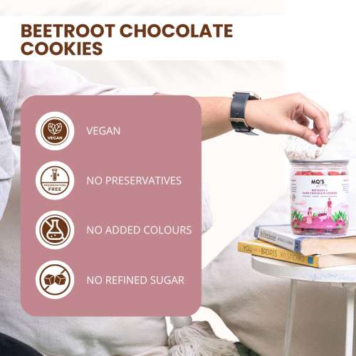 MOS Bakery: Beetroot & Dark Chocolate Cookies - 200gm