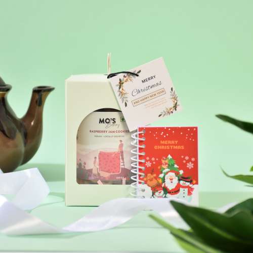 MOS Bakery: Blue Gift Box for  Christmas & New Year Blue