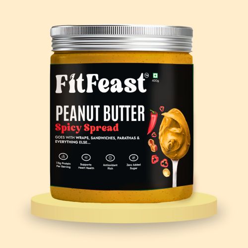 FitFeast: Spicy Spread Peanut Butter | 400gms EachPack of 4