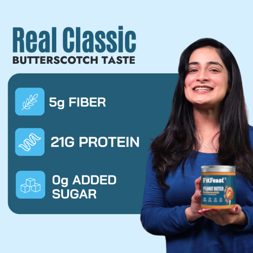 FitFeast: Butterscotch Peanut Butter| 400gms EachPack of 4
