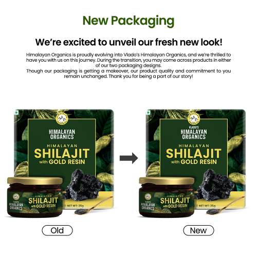 Vlado's Himalayan Organics: Shilajit Gold Resin - 25g | Contains 24 Carat Gold | 100% Ayurvedic | Pure and Natural Shilajeet | Helps to Boost Immunity, Energy, Strength, Stamina, and Overall Health - 25G