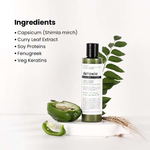 Detoxie: Anti-Dandruff & Flake Relief Capsicum Shampoo 200 ML