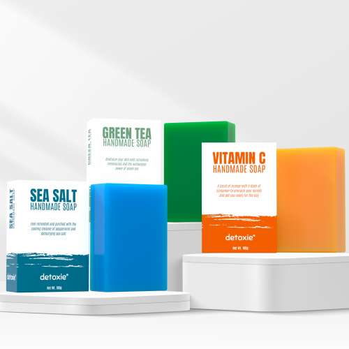 Detoxie: Handmade Soaps Combo - Vitamin C, Green Tea & Sea Salt