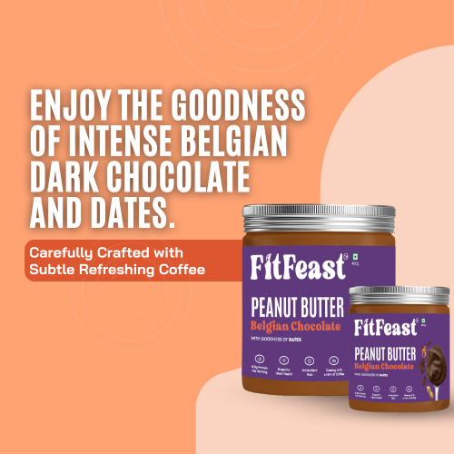 FitFeast: Belgian Chocolate Peanut Butter | 380gms Single Pack