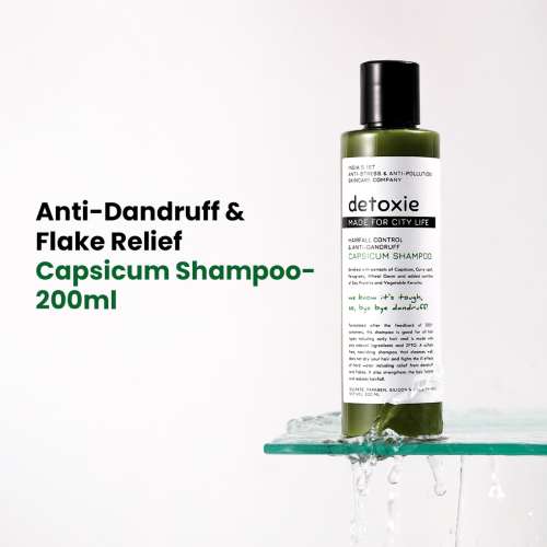 Detoxie: Anti-Dandruff & Flake Relief Capsicum Shampoo 200 ML
