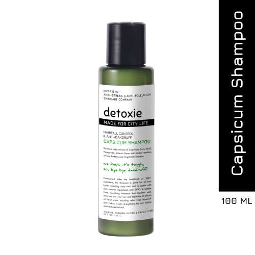Detoxie: Anti-Dandruff & Flake Relief Capsicum Shampoo 100 ML