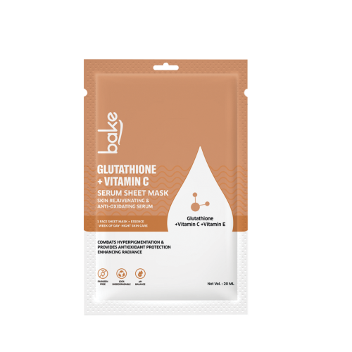 Bake Cosmetics: Hyaluronic Acid Sheet Mask & â Glutathione Sheet Mask withÂ VitaminÂ C
