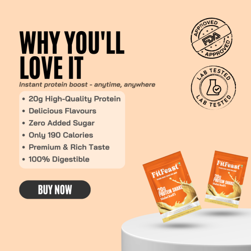 FitFeast: Whey Protein - Malai Kulfu Sachet | 50g EachPack of 21
