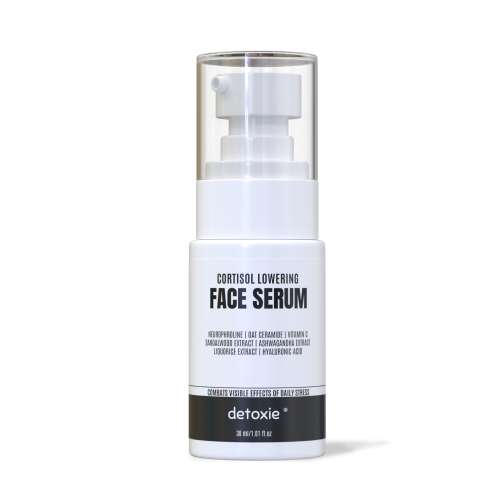 Detoxie: Detoxie | Cortisol Lowering AM & PM Duo | Cortisol Lowering Face Serum 30ml + Moisturizer 50g Combo