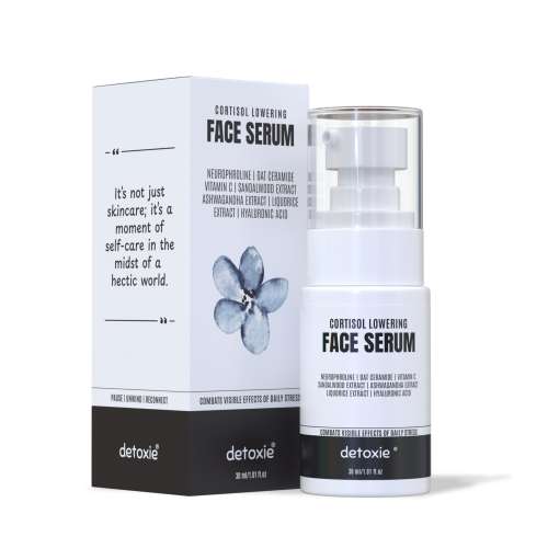 Detoxie: Detoxie | Cortisol Lowering AM & PM Duo | Cortisol Lowering Face Serum 30ml + Moisturizer 50g Combo