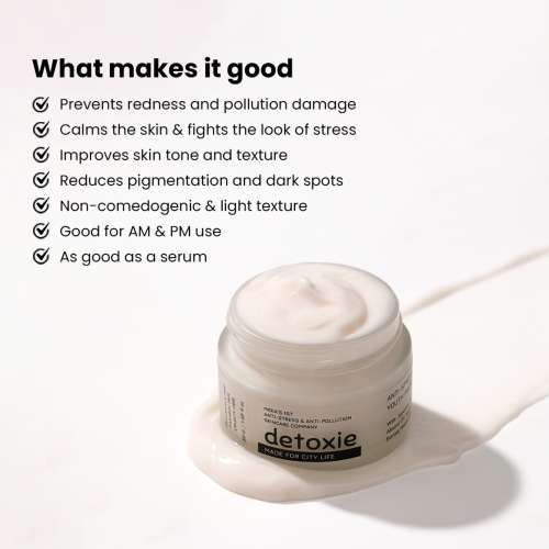 Detoxie: Detoxie Anti-Stress & Hydrating, Youth Preserve Face Moisturizer 50g