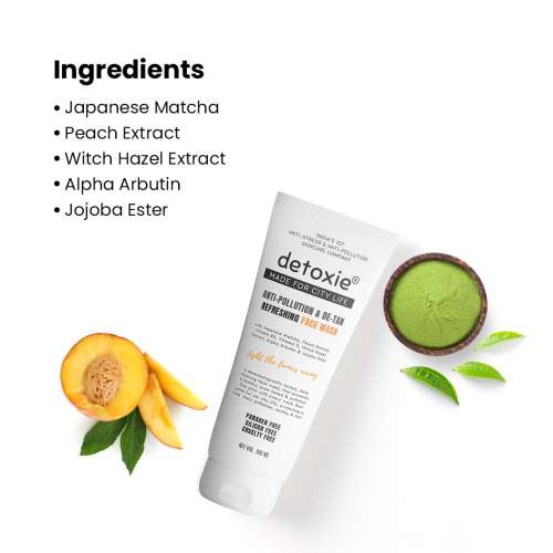 Detoxie: Detoxie Anti-Pollution & De-Tan Refreshing Face Wash 100 ML Detoxie: Detoxie Anti-Pollution & De-Tan Refreshing Face Wash 100 ML