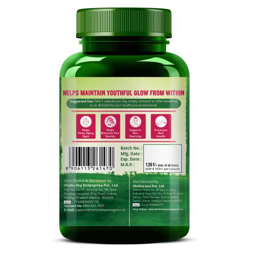 Vlado's Himalayan Organics: Vlado's Himalayan Organics Plant Based Collagen Builder for Hair and Skin with Biotin and Vitamin C - 90 Veg Capsules