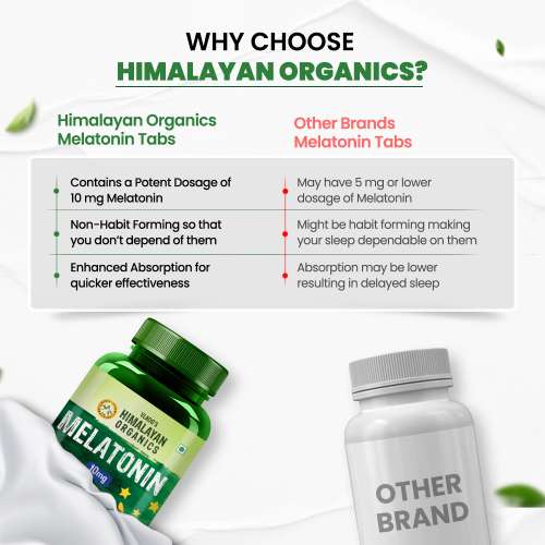 Vlado's Himalayan Organics: Melatonin 10Mg (Healthy Sleep Cycle) - 120 Tablets