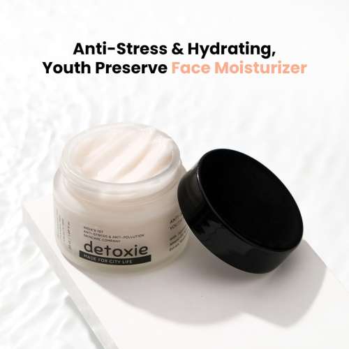 Detoxie: Detoxie Anti-Stress & Hydrating, Youth Preserve Face Moisturizer 50g