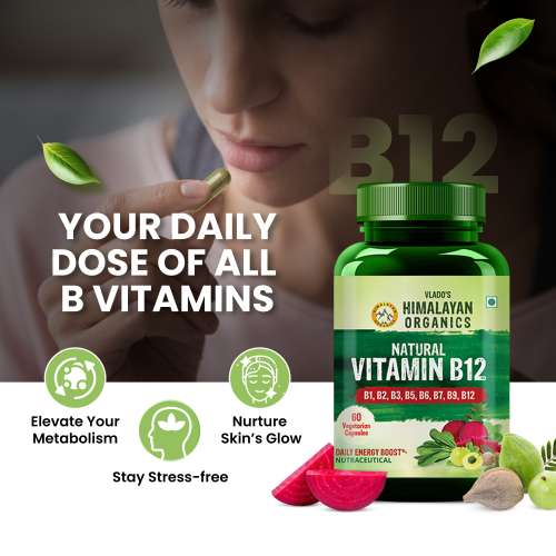 Vlado's Himalayan Organics: Plant Based Vitamin B12 Natural- 60 Veg Capsules