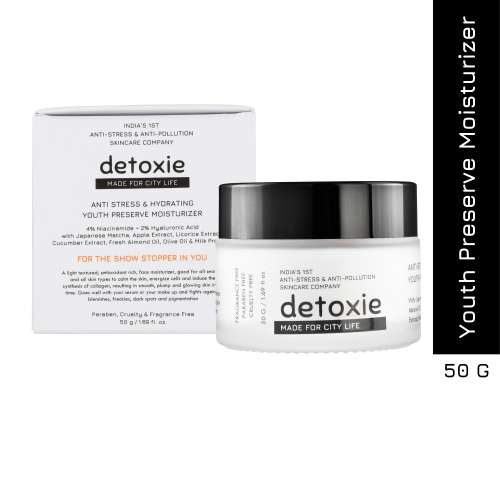 Detoxie: Detoxie Anti-Stress & Hydrating, Youth Preserve Face Moisturizer 50g