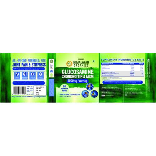Vlado's Himalayan Organics: Glucosamine Chondroitin MSM with Boswellia - 120 Tablets