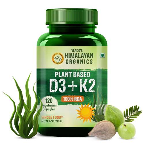 Vlado's Himalayan Organics: Plant Based D3 + K2 - 120 Veg Capsules