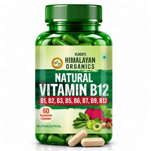 Vlado's Himalayan Organics: Plant Based Vitamin B12 Natural- 60 Veg Capsules